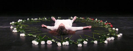 Joanna Frueh, <em>Goddess of Roses</em>, University of Arizona, Tucson, 2007, Photo: Daniel Buckley